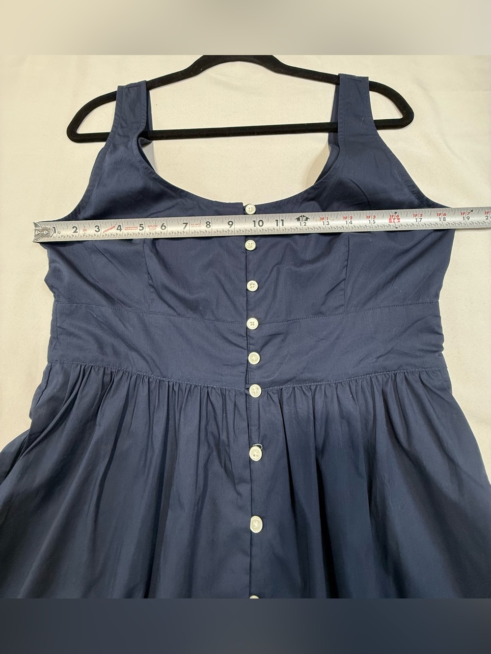 J. Crew Navy Button-Front Midi Dress NWOT - Picture 14 of 16